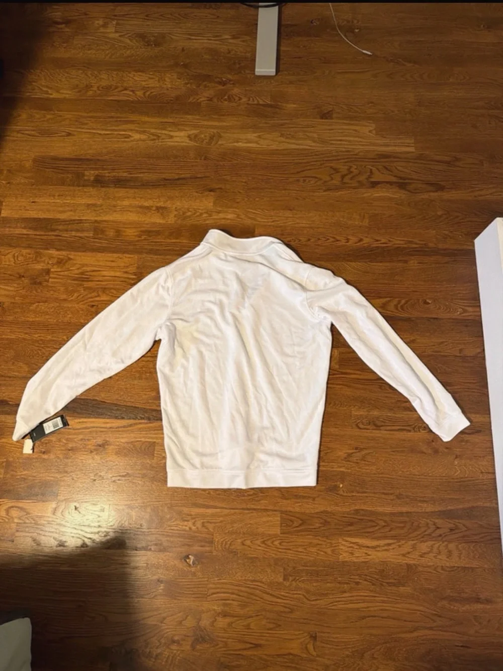 adidas White Lightweight Quarter-Zip Shirt Jacket
